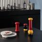 Mobile Preview: Alessi Salz-/Pfeffer- und Gewürzmühle aus Buchenholz schwarz, gelb, rot, Höhe 23cm