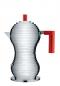 Preview: Alessi "Pulcina" Espressomaschine aus Aluminium rot - 3 Tassen