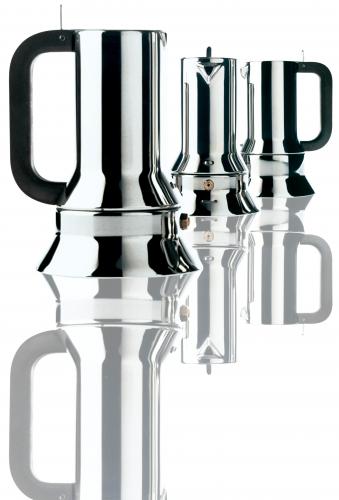 Alessi Espressomaschine "9090" aus Edelstahl - Induktion - 3 Tassen