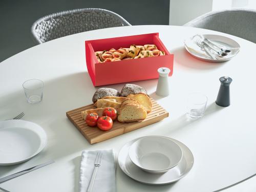 Alessi "Mattina" Brotkasten Stahl Rot