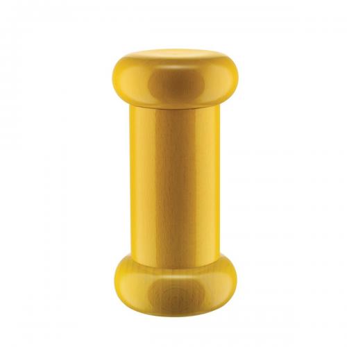 Alessi Salz-/Pfeffer- und Gewürzmühle aus Buchenholz gelb, Höhe 15cm