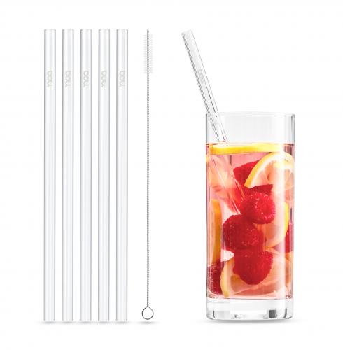 Doli Trinkhalme aus Glas 5er Set 20cm