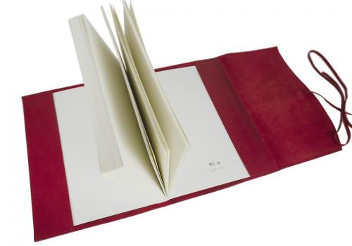 Centralcrafts  "Indra" A4 Notizbuch mit Ledereinband wiederbefüllbar Burgundy