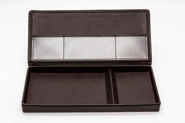 ASL Stiftschatulle "Cardiff" echt Leder Braun