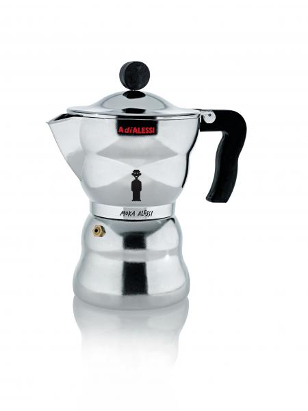 Alessi "Moka Alessi" 6 Tassen - Espressomaschine aus Aluminiumguss und thermoplastischem Harz