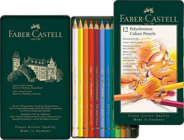 Faber Castell Farbstift Polychromos 12er Metalletui