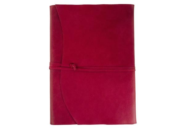 Centralcrafts  "Indra" A4 Notizbuch mit Ledereinband wiederbefüllbar Burgundy